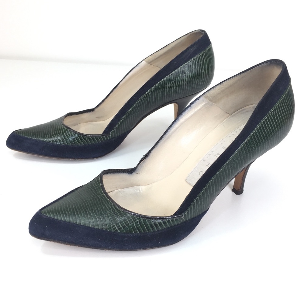 Carmen Ho Leather 2 3/4” Heels size 36 Italy